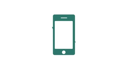 Phone icon rotation concept animation Stock Footage 259467053