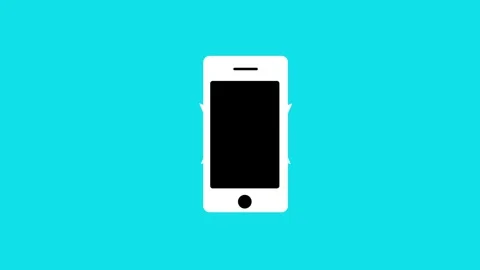 Phone icon rotation concept animation Stock Footage 259467059