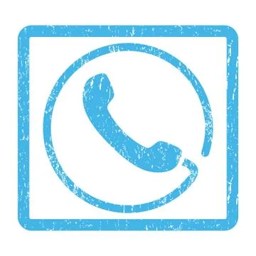 Phone Icon Rubber Stamp Stock Illustration
