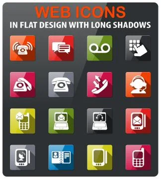 Phone icon set Stock Illustration