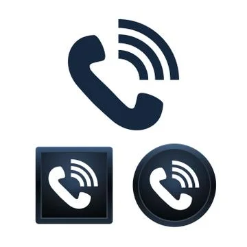 Phone icon set, isolated vector illustrations Stock Illustration