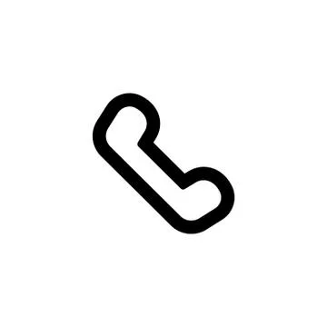 Phone icon for simple flat style ui design Stock Illustration