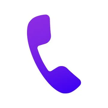 Phone icon. Solid Handset. Purple gradient Stock Illustration