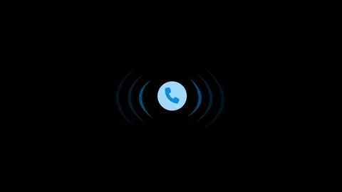 Phone Icon with Sound Waves Animated, Phone Signal Transmission Loopable Ca.. Video stock 310568677