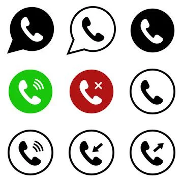 Phone Icon in trendy flat style isolated on white background. Telephone symbo Stock Illustration