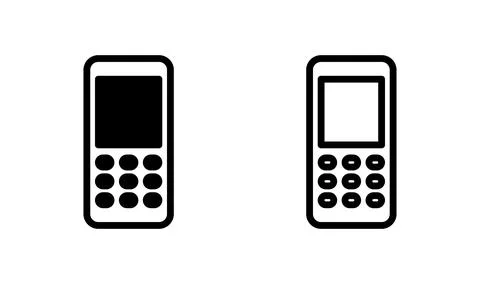 Phone icon vector. Call icon vector. mobile phone smartphone device gadget... Stock Illustration