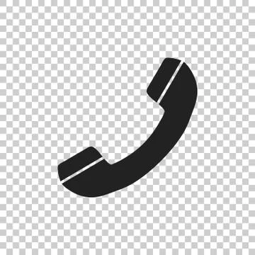 Phone icon vector, contact, support service sign on isolated background. Tele Stock Illustration