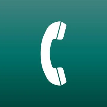 Phone icon vector, contact, support service sign on green background. Telepho Stock Illustration