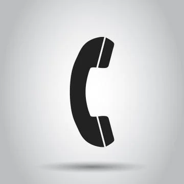 Phone icon vector, contact, support service sign on gray background. Telephon Stock Illustration