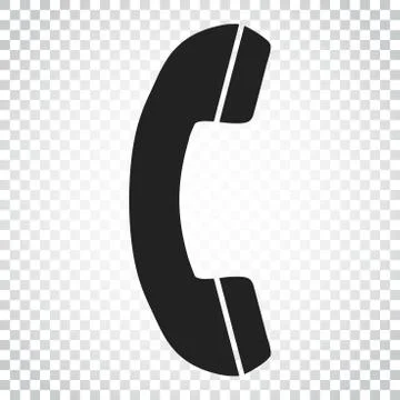 Phone icon vector, contact, support service sign on isolated background. Tele Stock Illustration