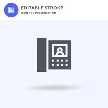 Phone icon vector, filled flat sign, solid pictogram isolated on white, logo  Illustrazione stock