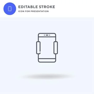 Phone icon vector, filled flat sign, solid pictogram isolated on white, logo Illustrazione stock