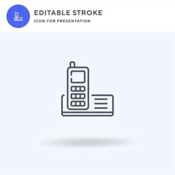 Phone icon vector, filled flat sign, solid pictogram isolated on white, logo 스톡 일러스트