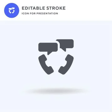 Phone icon vector, filled flat sign, solid pictogram isolated on white, logo Illustrazione stock