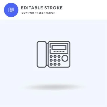 Phone icon vector, filled flat sign, solid pictogram isolated on white, logo Stock Illustration