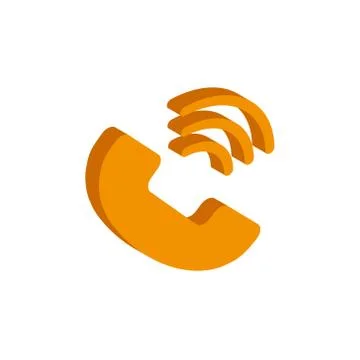 Phone icon vectorVector isometric telephone icon on a white background Stock Illustration
