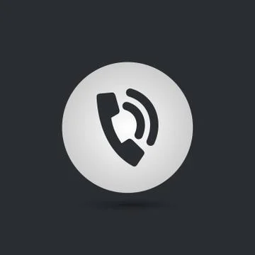 Phone icon with waves Illustrazione stock