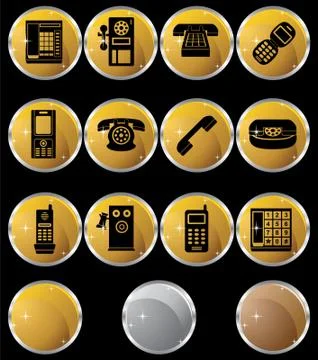 Phone icons Stock Illustration