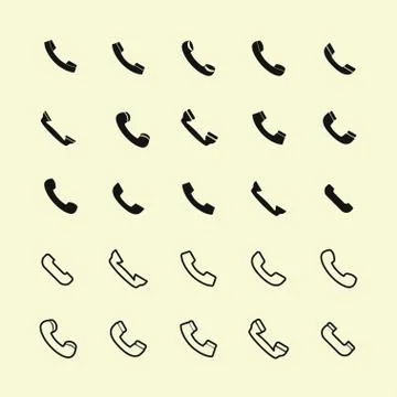 Phone icons Stock Illustration