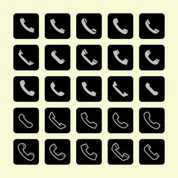 Phone icons Stock Illustration