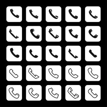 Phone icons Stock Illustration