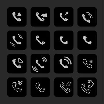 Phone icons Stock Illustration