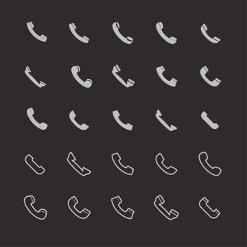 Phone icons Stock Illustration
