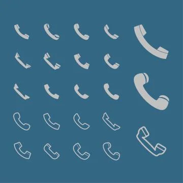 Phone icons Stock Illustration
