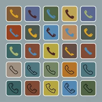 Phone icons Stock Illustration