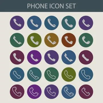 Phone icons Stock Illustration