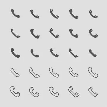 Phone icons Stock Illustration