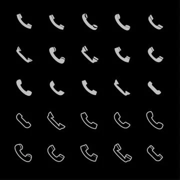 Phone icons Stock Illustration