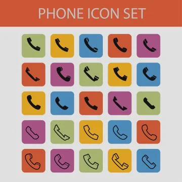 Phone icons Stock Illustration