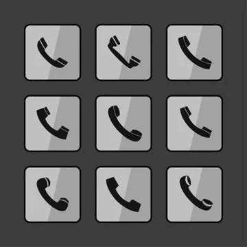 Phone icons Stock Illustration