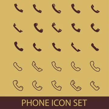 Phone icons Stock Illustration