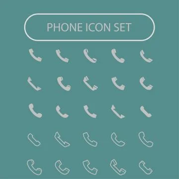 Phone icons Stock Illustration