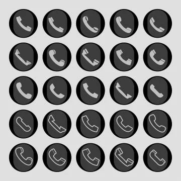 Phone icons Stock Illustration