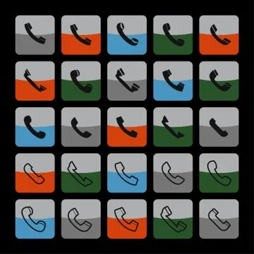 Phone icons Stock Illustration