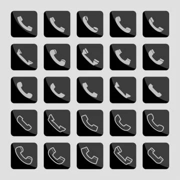Phone icons Stock Illustration