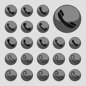 Phone icons Stock Illustration