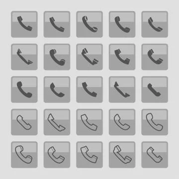 Phone icons Stock Illustration