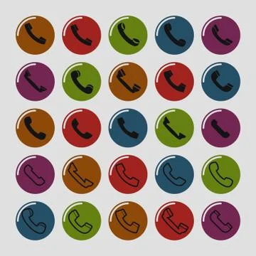 Phone icons Stock Illustration