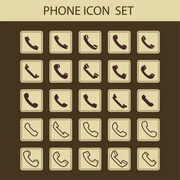 Phone icons Stock Illustration