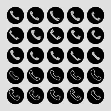 Phone icons Stock Illustration