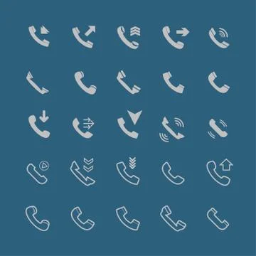 Phone icons Stock Illustration