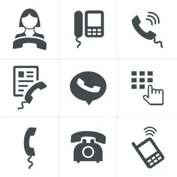Phone icons Stock Illustration