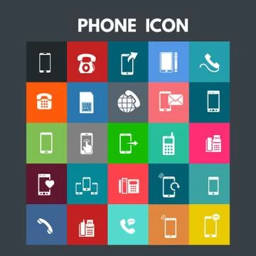 Phone Icons Stock Illustration