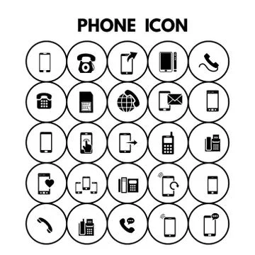Phone Icons 스톡 일러스트
