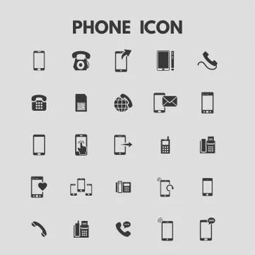 Phone Icons 스톡 일러스트