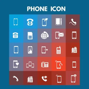 Phone Icons 스톡 일러스트